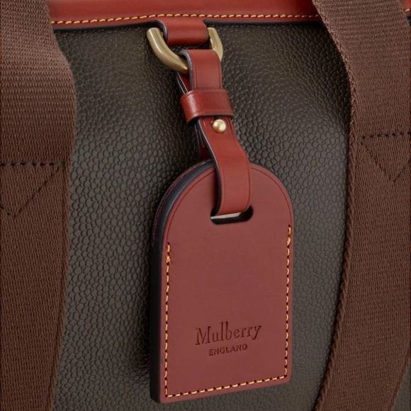 Mulberry Brown and Tan Travel Bag with Leather Trim - Picture 4 of 7